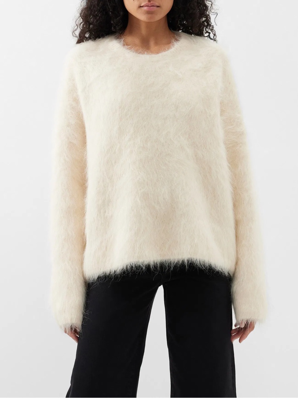 Toteme boxy alpaca knit sweater White